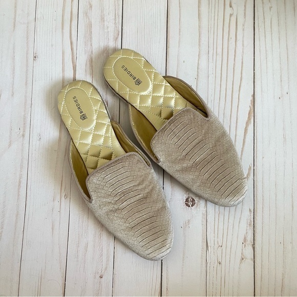 Birdies Shoes - Birdies The Phoebe Python Embossed Velvet Mules Slip On Dawn Women's Size 8.5